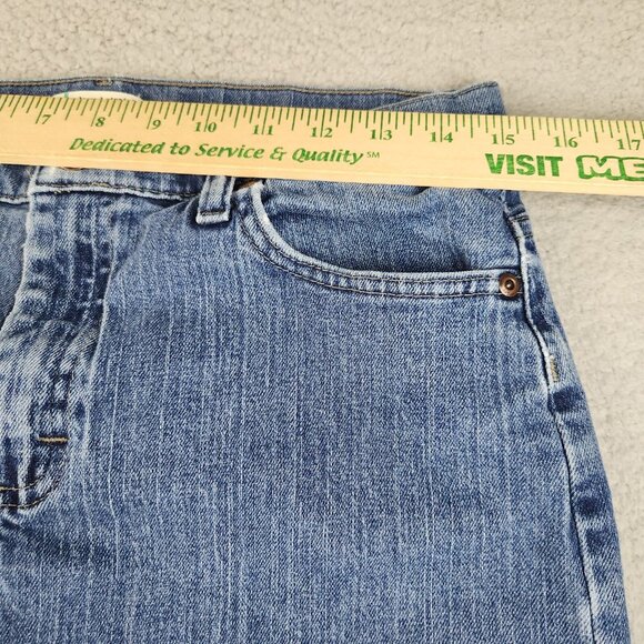 LEE Jeans Women's 8M Blue Curvy Relaxed at the Waist Straight Leg Denim Pants - Picture 5 of 13